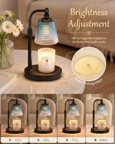 Candle Warmer Lamp with Timer,Birthday Gifts for Women  Home Decor Blue