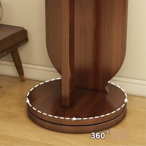 Decorative Rotating Full-Length Floor Mirror Home Bedroom Coat Rack Integrated Standing Dressing for Living Room