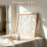 GYHPD 22" x 22" Handmade Capiz Shell Wall Art, Real Natural Capiz Shell Wall Hanging with Solid Birch Wood Frame, Coastal Wall Decor for Living Room, Bedroom, Entryway, Beach House, Ready to Hang