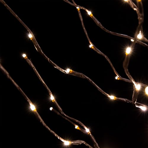 TYBEEU 5ft Star Light Tree with 216 Warm White LEDs for Holiday Decor - Dimmable, UL Certified, Waterproof - Ideal for Indoor and Outdoor Decoration