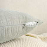 HWY 50 Decorative Chenille Throw Pillow Covers Light Gray 16x16 Inch