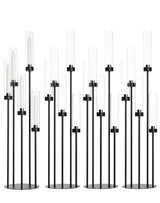 4Pcs 39.8'' Black Floor Candelabra Centerpiece for Wedding Table Decor