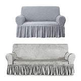 NICEEC Grey Loveseat Covers and Couch Cover Bundle