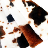 Christmas Tree Skirt 30/48inches, Cow Stripe Plush Faux Fur Christmas Tree Skirt Xmas Tree Skirt for Christmas Decorations Home Party Holiday Decor Cow 78 CM