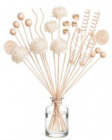 21 Pcs Reed Diffuser Flower Sticks Set, Decorative Sola Flowers Reeds Diffusers Stick Refill for Replacement