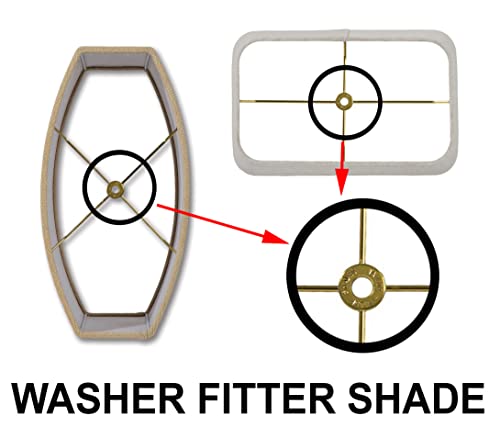 B&P Lamp® 8-1/2 Inch Regular Weight Lamp Shade Harp Holder for Table and Floor Lamps, Brass Plated Steel Finish