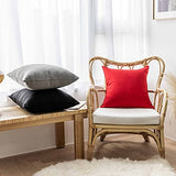 Home Brilliant Red Outdoor Pillows Christmas Waterproof Linen Pillow Covers Farmhouse Rectangle Lumbar Throw Pillow for Living Room Balcony Patio Couch, Pack of 4, 12 inch x 20 inch (30 x 50 cm)