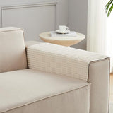 Sofa Armrest Cover Couch Arm Cover Arm Covers for Chair, Anti-Slip Couch Arm Protectors Sofa Arm Rest Covers (Cream White, 18x22x2pcs)