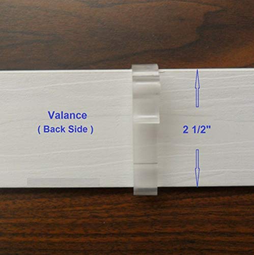 Valance Clips 6pcs 2-1/2'' Window Blinds Hidden Clip Clear Plastic for Horizontal Blinds Valance Retainer Holder
