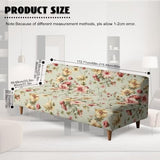 Retro Flower Armless Futon Cover Navajo Southwestern Ethnic Stretch Armless Sofa Slipcover with Elastic Bottom Washable Couch Covers for Sofa Decor