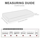 Leather Like Couch Cushion Covers Sofa Slipcovers Sets Couches Furniture Protector Covers for Sectional Armchair Loveseat Stretch Spandex Fabric, Machine Washable (1 Cushion Loveseat, Light Brown)