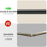 Curtain Rods for Windows 28-44 inch, 5/8 inch Black Curtain Rod Set, Splicing Heavy Duty Rod with Brackets, Decorative Curtain Rod for Bedroom, Living Room, Kitchen, Outdoor, Patio