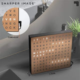Sharper Image LED Word Digital Clock, 7.75", Copper Finish, Light-Up Desk & Wall Clock, Modern Time Display, Shelf or Wall Decor for Home Office, Living Room, Kitchen & Bedroom, Housewarming Gift