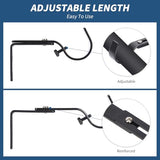 Premium Curtain Rod Brackets for Wall - Adjustable Hooks, Iron Holders for 1 Inch Rod - Black (2 PCS)