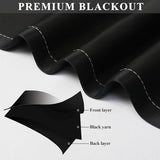 Estelar Textiler Black and Greyish White Blackout Curtains for Bedroom, Ombre Black out Curtains 84 Inch long for Living Room,Room Darkening Thermal Insulated Grommet Window Drapes,52x84 Inch,2 Panels