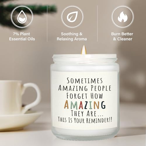 Craftique Gifts for Women, Birthday Gifts for Women- You're Amazing Candle- Friendship/Thank You/Inspirational Gift for Woman Her Friend Teacher Mom Girlfriend Sister Bestie Lavender