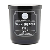 DW Home Warm Tobacco Pipe Scented Candles, 9 oz Single Wick Medium Jar, Up to 33 Hour Burn Time, Strong Long Lasting Woodsy Fragrance, Gifts for Men & Women