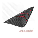 Compatible For Toyota Harrier Venza 2022 Car Rear Side Window Triangle Shutter Cover Trims Louver Decorative Sticker ABS Exterior Accessory(GlossyBlack Red Edge)