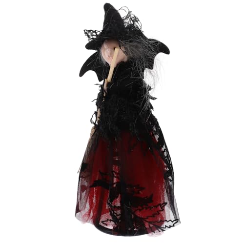 Alipis Halloween Witch Doll Decor Adorable Tabletop Witch Decoration for Halloween Party Compact Cloth Material for Home Office Bar Restaurant Decor