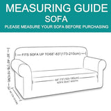 U-NICE HOME Stretch Couch Cover Slipcover for 3 Cushion Sofa, Chocolate | 1-Piece Sofa cover, Washable, Pet friendly, Furniture protector, Polyester Spandex Jacquard fabric