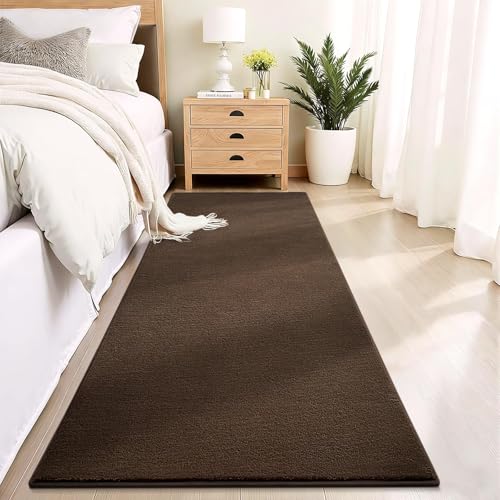Vasofe Brown Hallway Runner Rug, 2x6 Feet Non Slip Runners, Memory Foam Rug