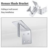 Jetec Roman Shade Wall l Bracket and Wingnut Ceiling or Wall Mount Brackets Mounting Installation L-mounts for Roman Shade Home Window Drapery Use(4 Pieces)