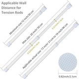 2 Pcs Small Tension Rod 12-20 inch Spring Rod, Tension Rod Spring Tension Rod, Small Tension Curtain Rod, Short Thin Tension Rods, Mini Tension Rods for Closet, Cabinets, Cupboard, Drawers, White