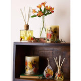 Honey Tobacco Botanical Reed Diffuser, Single Set, Square Glass Bottle 6.76 fl oz Lasts 6-12 Months Amber Oil Aromatherapy Scent Decor, Home Library Office Relaxation Gift