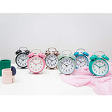 FLOITTUY Loud Alarm for Deep Sleepers 4'' Twin Bell Alarm Clock with Backlight for Bedroom and Home Decoration(Green)