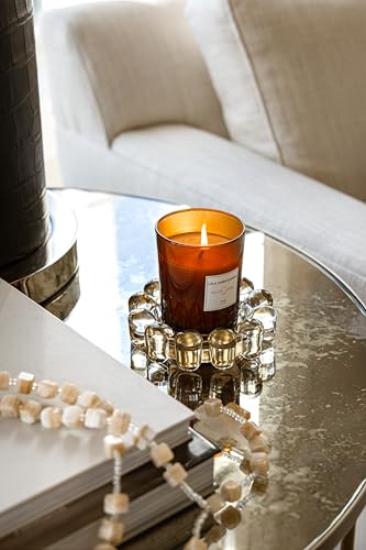 Home Collection Original Amber Glass Small Bubble Candle Dish