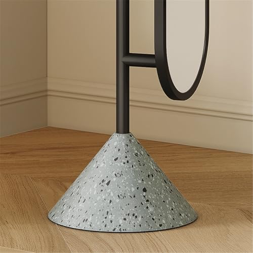 Decorative Bedroom Rotating Full-Length Mirror All-in-one Coat Rack Entryway Storage Floor for Living Room(White)