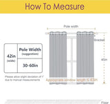NICETOWN Grey Kitchen Blackout Short Curtain Panels for Bedroom, 45 Inch Long Thermal Insulated Grommet Top Blackout Draperies and Drapes (2 Panels, W42 x L45 -Inch, Grey)