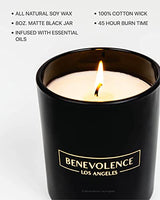 Benevolence LA Premium Lavender & Lilac Scented Candle – Long-Lasting, 45-Hour Burn – Luxury Natural Soy Candle for Home – Aromatherapy & Room Decor – 8oz