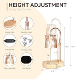 TOACSUCP Candle Warmer Lamp with 3 Bulbs, Adjustable Height Dimmable Candle Warmer with Timer, Compatible with Large Jar Candles, Candle Lamp with Charming Gift Box for Her/Him