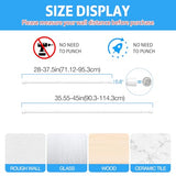 1 Pack Spring Tension Rods 28-45 Inches, 5/8 Inch Diameter White No Drill Spring Loaded Adjustable Extendable, Small Short Tension Curtain Rod for Windows Kitchen Doorway Closet Cupboard