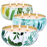 Citronella Candles Outdoor, 3-Wick Large Citronella Candles for Patio, 3 Packs Natural Soy Wax Summer Candle Set, 200 Hours Long Lasting Burning Lemongrass Scented Candle for Garden Balcony Camping