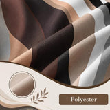 Brown Abstract Blackout Curtain, Stripe Black White Gray Aesthetic Art Window Curtains Living Room Bedroom Decor Darkening Window Drapes Treatments, 2 Panels 52x84 Inch