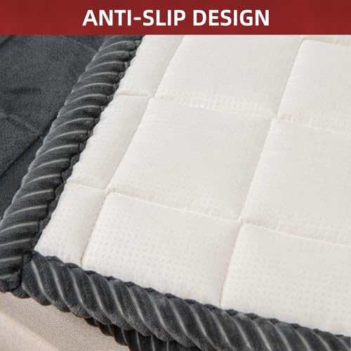 Couch Cover for Dogs Washable Pet Bed Fuzzy Pet Couch Covers Nonslip Couch Slipcover for Dogs, Kids, Pets Friendly Sofa Cover Loveseat Covers (Dark Gray, 21''x21''/Square)