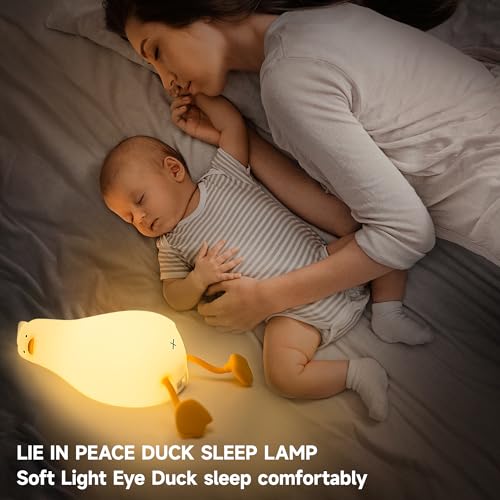 Cute Duck/Chicken/Rabbit/Panda NightLight, LED Squishy Animal Novelty Lamp for Toddler Baby Kids, Nursery Touch Kawaii Room/House Decor Bedside Touch Lamp for Breastfeeding