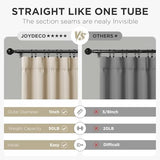 Joydeco Black Curtain Rods for Windows 32 to 120 inches, 1 inch Diameter Heavy Duty Adjustable Curtain Rods for Bedroom, Sliding Glass Doors, Patio