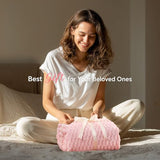 BEDELITE Fleece Blanket - 3D Jacquard Decorative Pink Throw Blankets for Women's Couch & Bed, Soft and Cozy Warm Plush Fluffy Blanket, Cute Birthday Gift for Women, 50x70 Inches