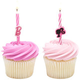 Barbie™ Birthday Cake Candles | 6 Birthday Candles for Cake Decorations, Pink Stripe Candles, Cake Toppers for Barbie Party