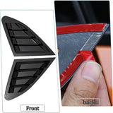 Fit for Chevrolet Malibu 2016 2017 2018 2019 2020 2021 Car Rear Window Louver Shutter Cover Side Vent Scoop Blinds Trim Exterior(Gloss Black)
