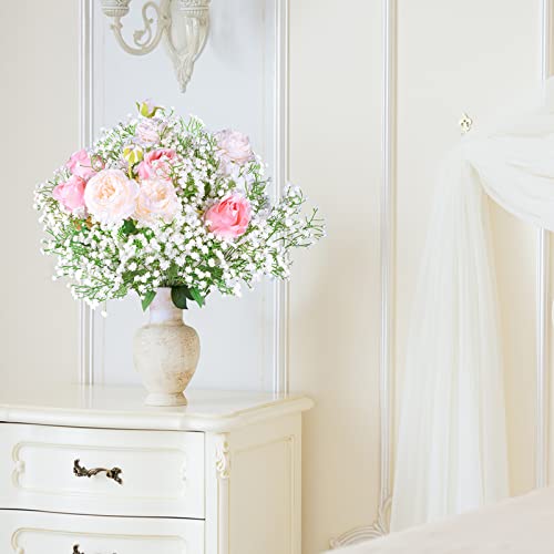 LYLYFAN Babys Breath Artificial Flowers,18 Pcs Gypsophila Faux Flowers for Wedding Party Home Garden Decoration White