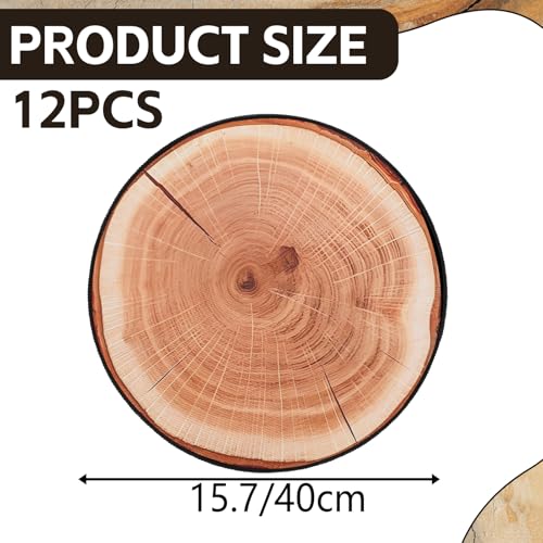 12Pcs Kids Carpet Circle Seats for Classroom Log Style 16Inch 3D Digital Print Stump Round Floor Cushion Non Slip Soft Educational Classroom Rug Forest Classroom Decor for School Home Couch