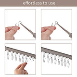 Jetec 60 Pcs Metal Curtain Track Hooks S Shaped Small Curtain Metal Drape Wire Hooks for Ceiling Drape Track (Silver)