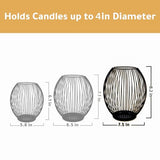 Large Metal Candle Holder - Outdoor Lanterns for Patio - Iron Candle Holder - Decorative Candle Holders for Pillar Candles - Table Candles Holders Decor - Iron Candle Stands - Candles Holder