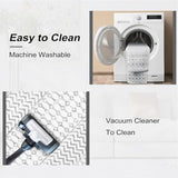 3x5 Ivory Gray Washable Door Rugs with Non-Slip Backing