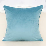 Alerfa Blue Floral Throw Pillow Cover 18 x 18 Inch Cut Velvet Sqaure Luxury Decorative Pillow Cover for Couch Living Room Bedroom
