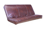 Full Size Chestnut Futon Cover Only Bonded Leather Premium Collection Fits 6-8 inch Futons Mattress (Cappuccino)